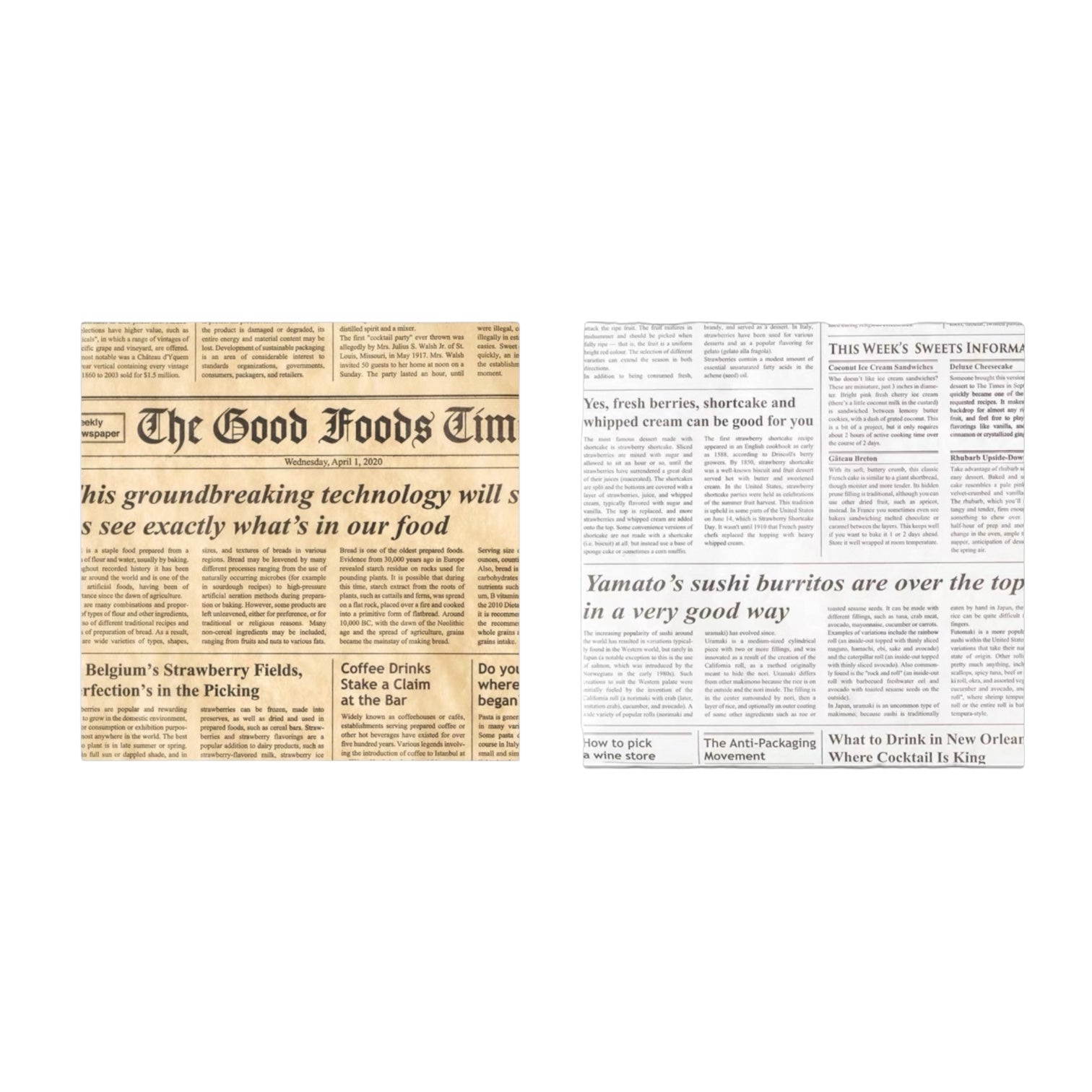 Bento Liner Newspaper